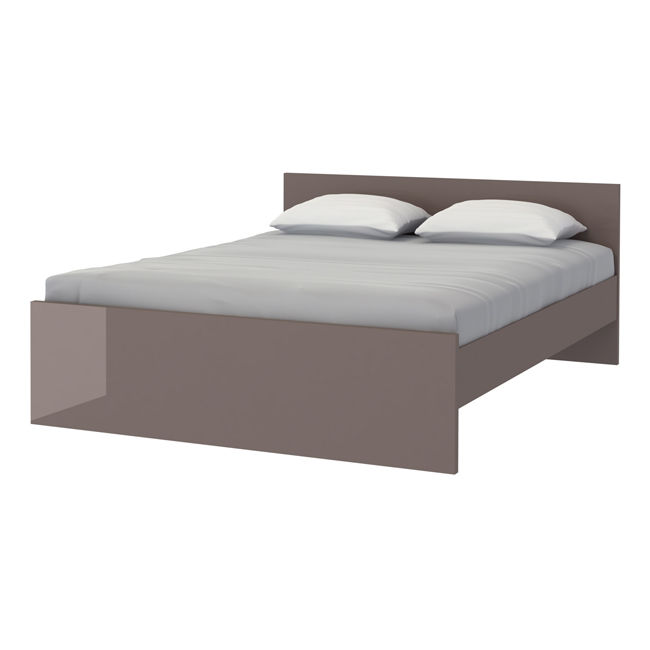 NAIA łóżko 160×200 cm mocca połysk