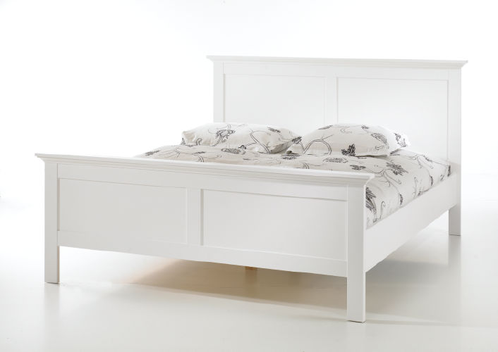 Romantyczne białe łóżko 180×200