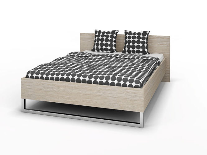 Łóżko do sypialni 140×200 cm dąb sonoma