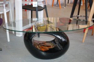 Nowoczesny stolik kawowy czarny Ring