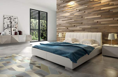ORINOKO łóżko tapicerowane 120 cm z pojemnikiem – 120 cm \ beżowy