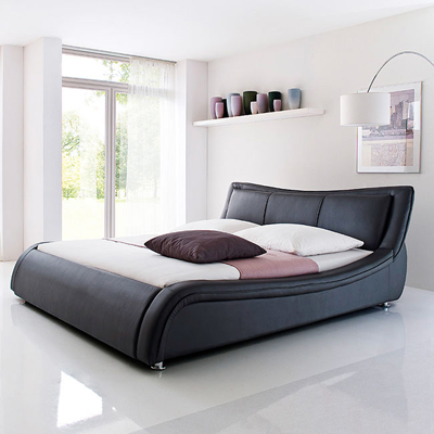 SOMA łóżko tapicerowane 180 cm – czarny