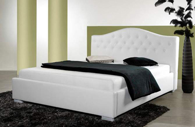 PRINCESS łóżko tapicerowane 140 cm – 140 cm \ beżowy