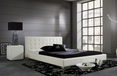 SARA łóżko tapicerowane 160 cm – biały \ 160 cm