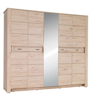 Massimo szafa 9-drzwiowa z lustrem 2 szuflady