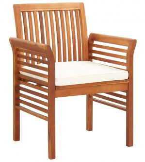 Krzesło ogrodowe z drewna akacji kioto – biel
