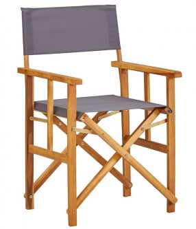Krzesło reżyserskie składane martin – popielate