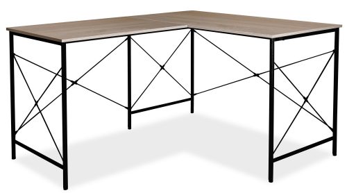 Narożne biurko w stylu loft na metalowym stelażu b-182
