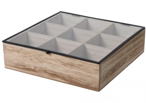 Drewniane pudełko na herbatę i drobiazgi teabox wood 9