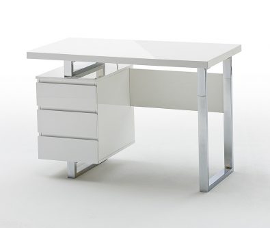 Białe biurko w wysokim połysku barney 3