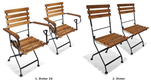 Ogrodowe krzesła akacjowe dixter – 2 szt