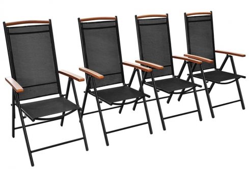 Komplet ogrodowych krzeseł składanych amareto 4 szt.