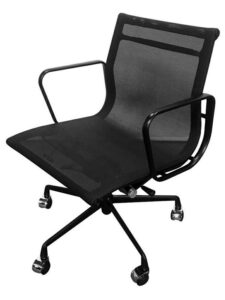 Krzesło biurowe z niskim oparciem z siatki body prestige