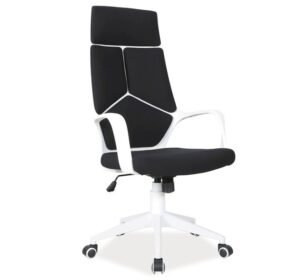 Nowoczesny fotel do gabinetu q-199 biało – czarny