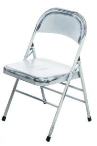 Metalowe krzesło składane do domu i biura cotis z przetarciami