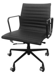 Krzesło biurowe z niskim oparciem ze skóry body prestige plus