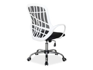 Krzesło biurowe z oparciem z siatki dexter czarny/biały