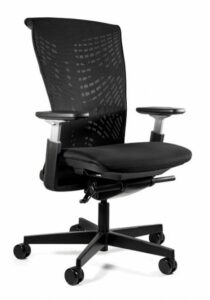 Krzesło biurowe z regulowanymi podłokietnikami reya czarny / tkanina rs01