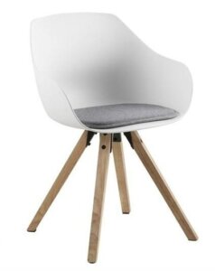 Krzesło z poduszką w stylu skandynawskim tina wood