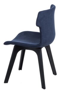 Tapicerowane krzesło techno z czarną podstawą