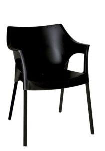 Krzesło kawiarniane na metalowych nogach pole deluxe