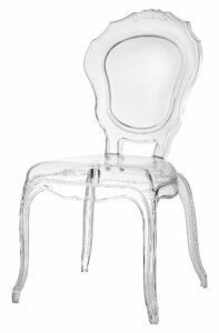 Krzesło transparentne bez podłokietników queen