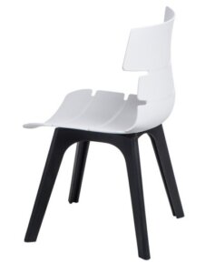 Designerskie krzesło techno z czarną podstawą