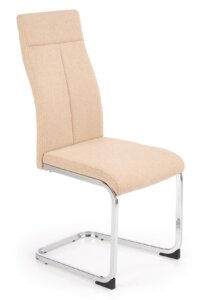 Tapicerowane tkaniną krzesło do jadalni na płozach k370