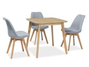 Nierozkładany stół z kwadratowym blatem mosso iii w stylu skandynawskim