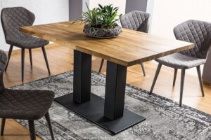 Nierozkładany stół z litego drewna sauron 120×80 cm