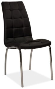 Krzesło z pikowaną tapicerką ze sztucznej skóry h104