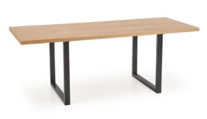 Stół na płozach w stylu industrialnym radus 140/85 okleina naturalna