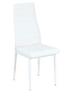 Białe krzesło z ekoskóry h261 b