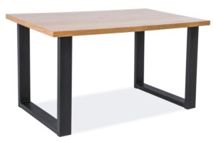 Nierozkładany stół na metalowych płozach umberto 120×80 cm w stylu industrialnym