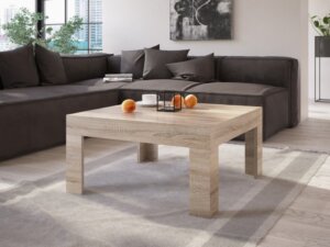 Drewnopodobny stolik kawowy simple 80×80 dąb sonoma