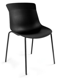 Nowoczesne krzesło do kawiarni easy a czarne