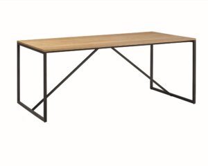 Stół z fornirowanym blatem w stylu industrialnym loft 180