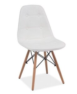 Krzesło tapicerowane na drewnianych nogach axel