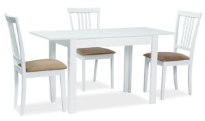 Klasyczny stół rozkładany w kolorze białym albert 100×60 cm