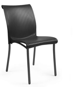 Krzesło do kawiarni na metalowych nogach regina