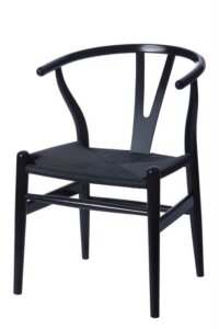 Drewniane krzesło do jadalni wishbone czarny