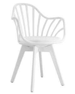 Krzesło albert arm na białych nogach