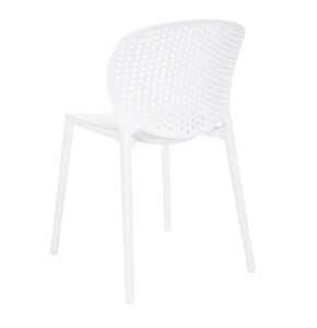 Białe krzesło z tworzywa sztucznego vento