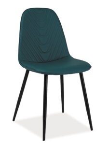 Krzesło teo a z ekoskóry na metalowych nogach