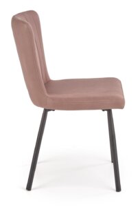 Krzesło do jadalni tapicerowane ekoskórą w stylu glamour k380