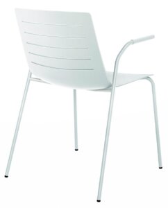 Krzesło z podłokietnikami skin 4 na białych nogach