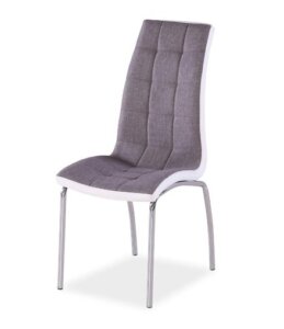 Pikowane krzesło tapicerowane tkaniną h104