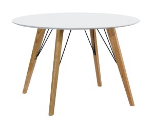 Stół z okrągłym blatem w stylu skandynawskim larson fi100