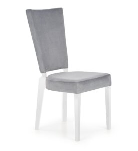 Tapicerowane krzesło na bukowych nogach rois białe