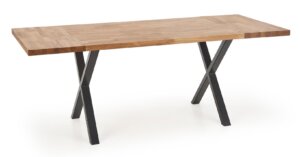 Stół z podstawą w kształcie litery x apex 120/78 lite drewno